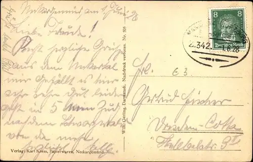 Ak Neckargemünd am Neckar, Teilansicht