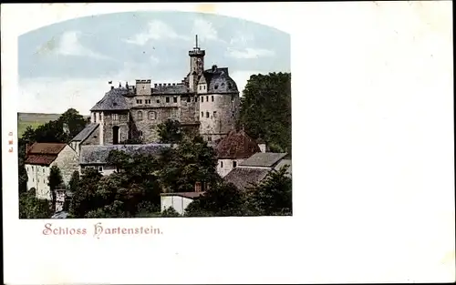 Ak Hartenstein im Erzgebirge Sachsen, Ansicht vom Schloss