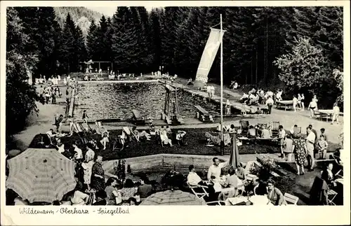 Ak Wildemann Clausthal Zellerfeld im Oberharz, Spiegelbad