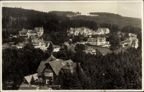 Ak Schierke Wernigerode am Harz, Ort vom Barenberg aus gesehen