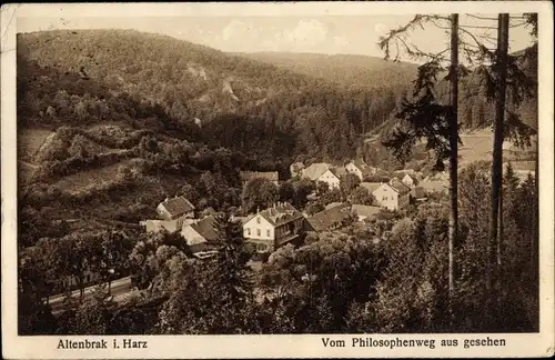 Ak Altenbrak Thale im Harz, Blick vom Philosophenweg aus