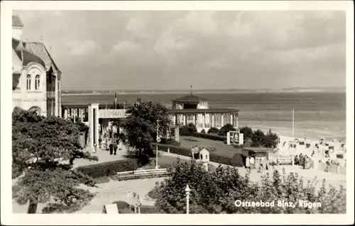 Ak Seebad Binz auf Rügen, Blick zum Strand, Hotel