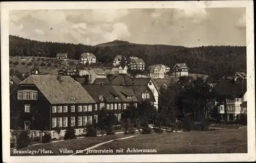 Ak Braunlage im Oberharz, Villen am Jermerstein mit Achtermann