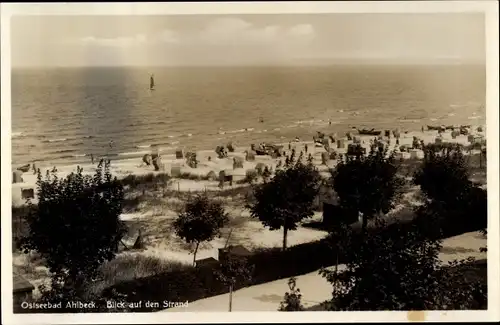 Ak Ostseebad Ahlbeck Heringsdorf auf Usedom, Blick auf den Strand