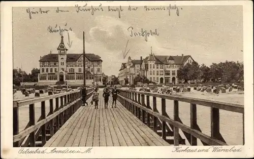 Ak Ostseebad Arendsee Kühlungsborn, Kurhaus und Warmbad