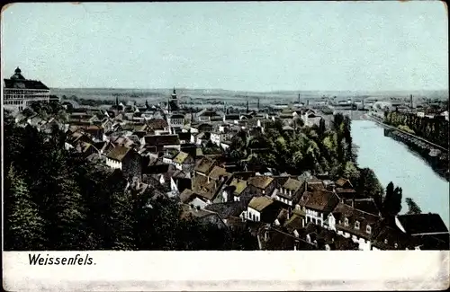 Ak Weißenfels, Blick über den Ort