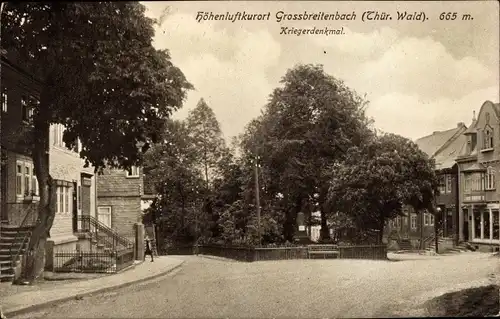 Ak Großbreitenbach in Thüringen, Kriegerdenkmal