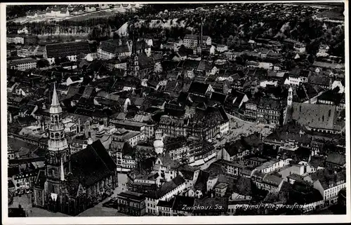 Ak Zwickau in Sachsen, Fliegeraufnahme