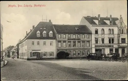 Ak Mügeln Bezirk Leipzig in Nordsachsen, Marktplatz