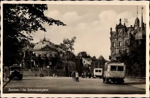 Ak Zwickau in Sachsen, Schumannplatz