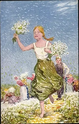 Künstler Ak Prof. Olde,Zwickau in Sachsen, Festpostkarte für den Zwickauer Margaretentag