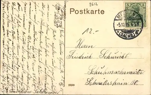 Ak Meerane in Sachsen, Strassenansicht, Poststraße, Gottlob Kirchhof jr