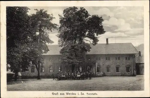 Ak Werdau an der Pleiße in Sachsen, Turnhalle