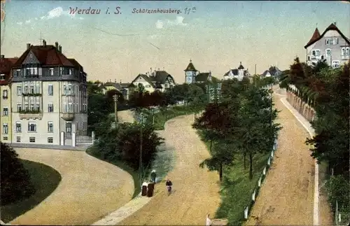 Ak Werdau an der Pleiße in Sachsen, Schützenhausberg