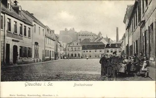 Ak Glauchau in Sachsen, Breitestraße, Kinder