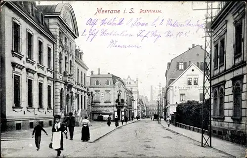 Ak Meerane in Sachsen, Poststraße