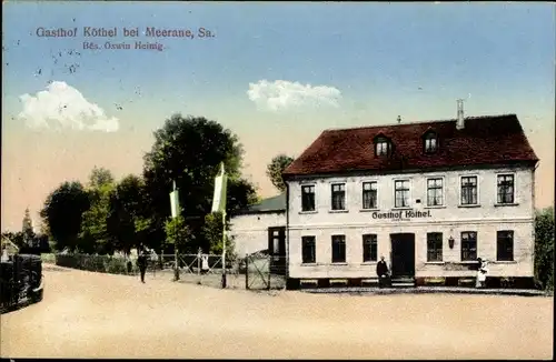 Ak Köthel Schönberg Sachsen, Blick auf den Gasthof Köthel