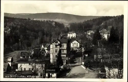 Ak Szklarska Poręba Schreiberhau Riesengebirge Schlesien, Wilhelmstraße, Villen