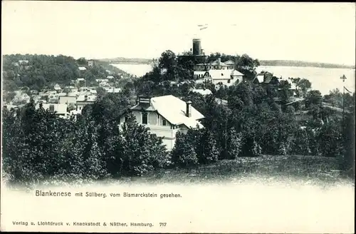 Ak Hamburg Altona Blankenese, Süllberg vom Bismarckstein aus gesehen