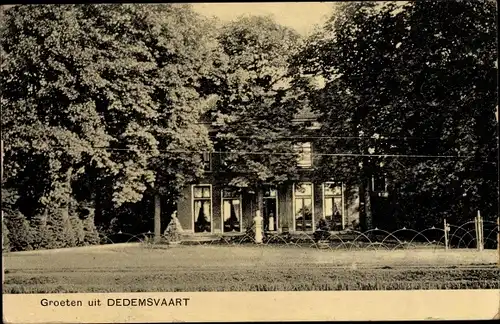 Ak Dedemsvaart Overijssel, Ortspartie mit Villa