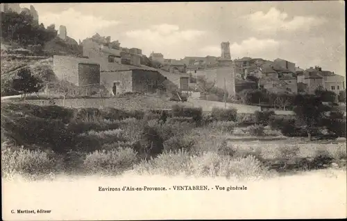 Ak Ventabren Bouches du Rhône, Gesamtansicht