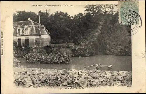 Ak Mamers Sarthe, Catastrophe du 7 Juin 1904, Asile des Vieillards