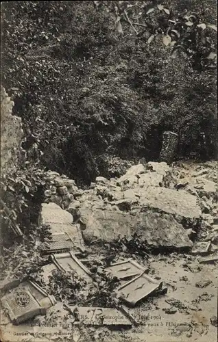 Ak Mamers Sarthe, Catastrophe du 7 juin 1904,