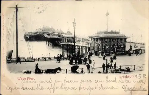 Ak Brighton East Sussex, West Pier