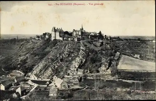 Ak Sainte Suzanne Mayenne, Vue generale