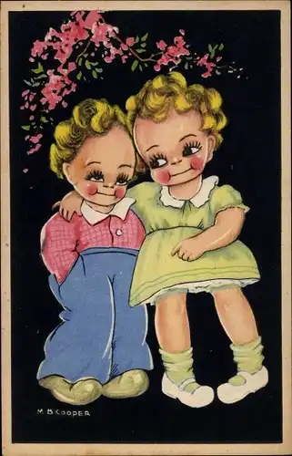 Künstler Ak Cooper, M. B., Junge und Mädchen