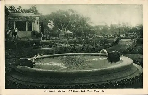 Ak Buenos Aires Argentinien, El Rosedal, Una Fuente