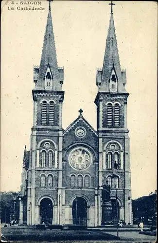 Ak Saigon Cochinchine Vietnam, La Cathedrale
