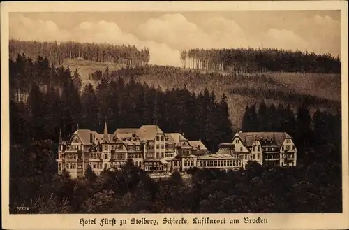 Ak Schierke Wernigerode am Harz, Hotel Fürst, Wald