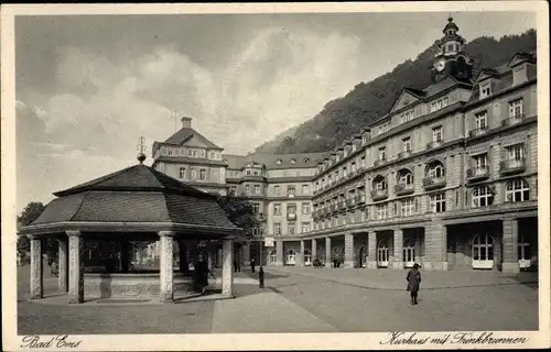 Ak Bad Ems an der Lahn, Kurhaus mit Trinkbrunnen