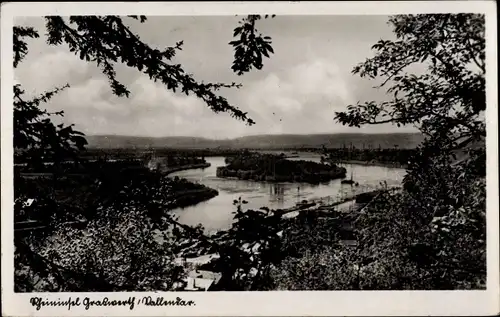 Ak Vallendar Rheinland Pfalz, Rheininsel Graswerth