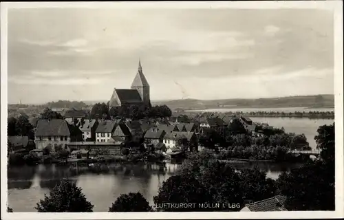 Ak Mölln im Herzogtum Lauenburg, Teilansicht mit Kirche