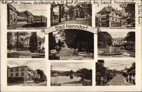 Ak Bad Nenndorf an der Weser, Trinkhalle, Schlösschen, Kgl. Kurhaus, Wandelhalle, Gr. Badehaus