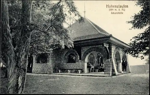 Ak Hohenstaufen Göppingen in Baden Württemberg, Schutzhütte