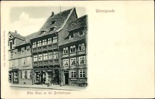 Ak Wernigerode am Harz, Altes Haus, Breitestraße