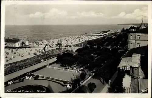 Ak Ostseebad Zinnowitz auf Usedom, Strandpartie
