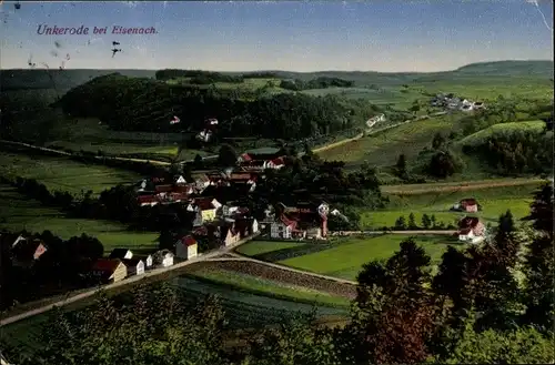 Ak Unkerode bei Eisenach in Thüringen, Gesamtansicht