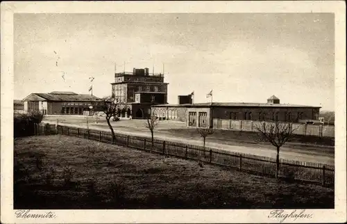 Ak Chemnitz in Sachsen, Flughafen