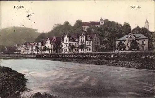 Ak Nossen in Sachsen, Talstraße mit Villen