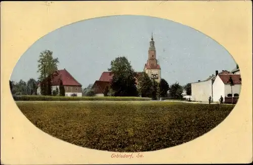 Ak Brand Erbisdorf Sachsen, Teilansicht mit Kirche