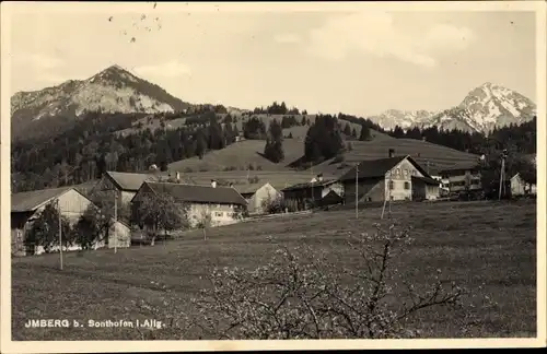 Ak Imberg Sonthofen im Kreis Oberallgäu Schwaben, Blick auf den Ort