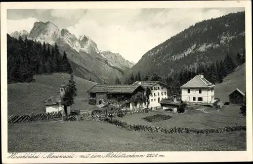 Ak Ramsau im Berchtesgadener Land Oberbayern, Hirschbühel, Hirschbichl Pass, Mühlsturzhorn