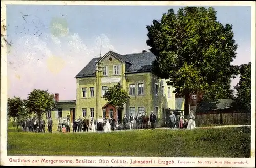 Ak Jahnsdorf im Erzgebirge, Gasthaus zur Morgensonne