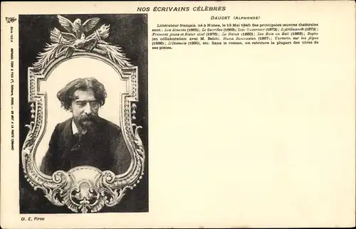 Ak Nos Escrivains Celebres, Alphonse Daudet