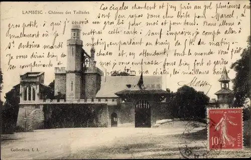 Ak Lambesc Bouches du Rhône, Château des Taillades