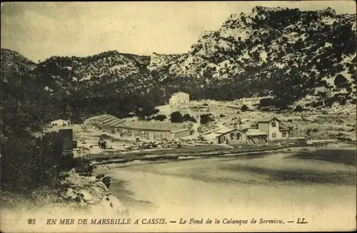 Ak Cassis Bouches du Rhône, Le Fond de la Calanque de Sormiou